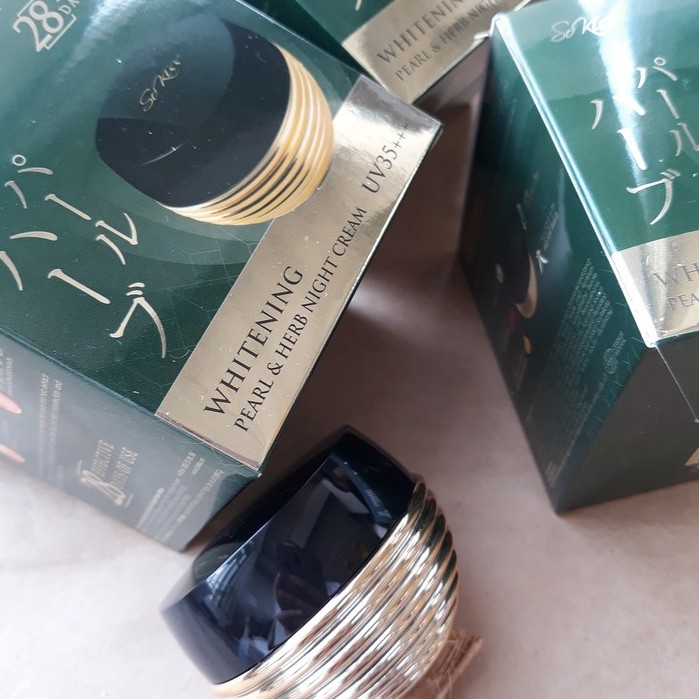 Kem dưỡng trắng da đêm SOKISS PEARL & HERB