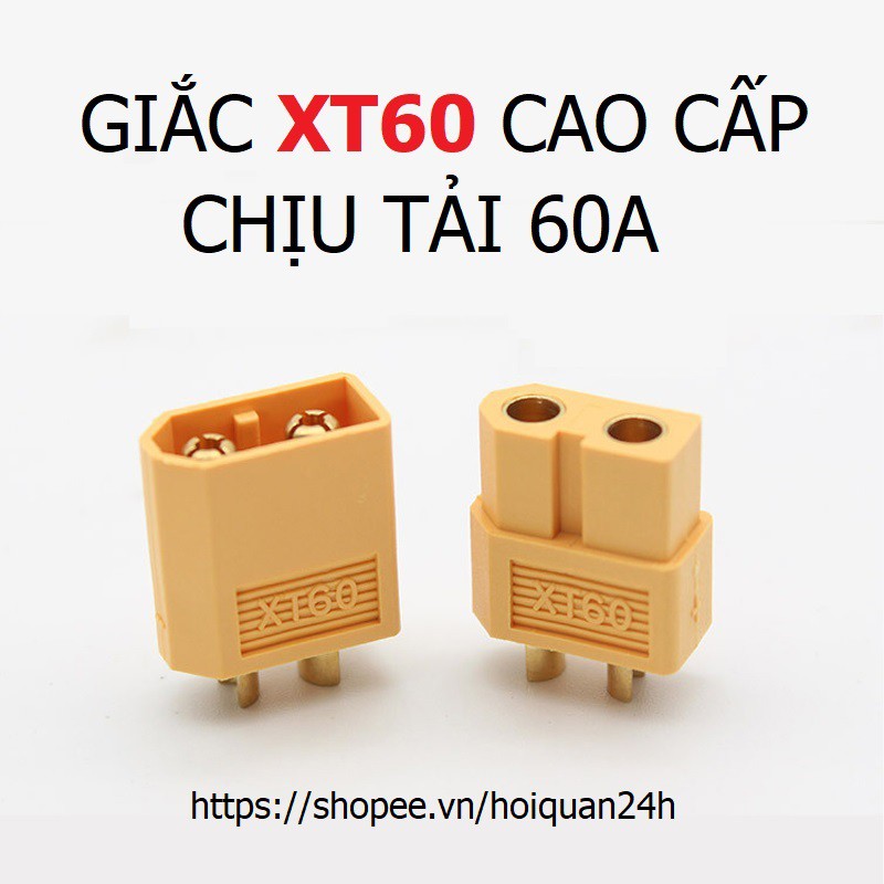 Giắc XT60 giá rẻ Đồng nguyên chất chịu tải 60A, Jack XT60