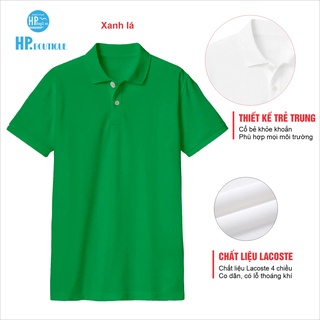 Áo polo nam HP Boutique vải trơn chất cá sấu Cotton co giãn 4 chiều, form Basic lịch sự đẳng cấp HPBOPME2