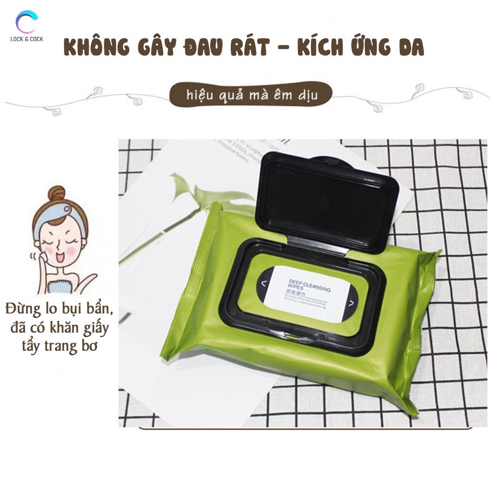 Khăn giấy ướt tẩy trang quả bơ 1 hộp 60 tờ | BigBuy360 - bigbuy360.vn