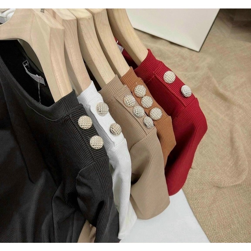Áo Tăm Bozip Croptop Cổ Bẻ Chư V Siêu Hot