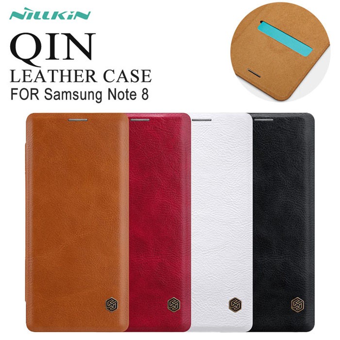 Bao da cho Galaxy Note 8 chính hãng Nillkin Qin Leather case ( có ngăn để thẻ )