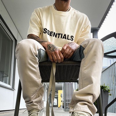 FEAR OF GOD FOG Fear Fog of God Essence Double Essence High Tide Tide Silicone Letters Short-sleeved T-shirt