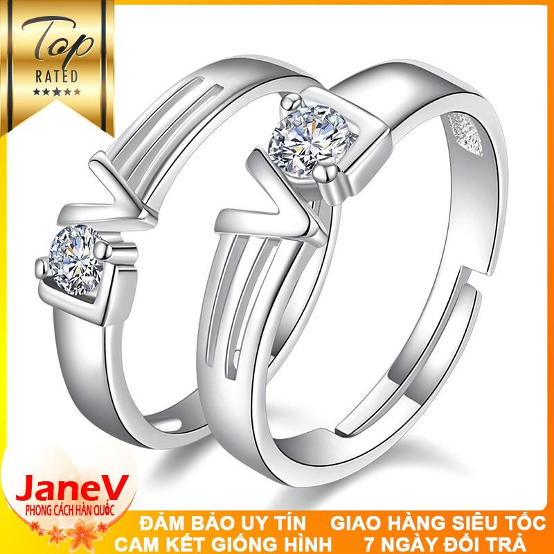 Nhẫn Cặp Nam, Nữ Phong Cách Hàn Quốc NC144