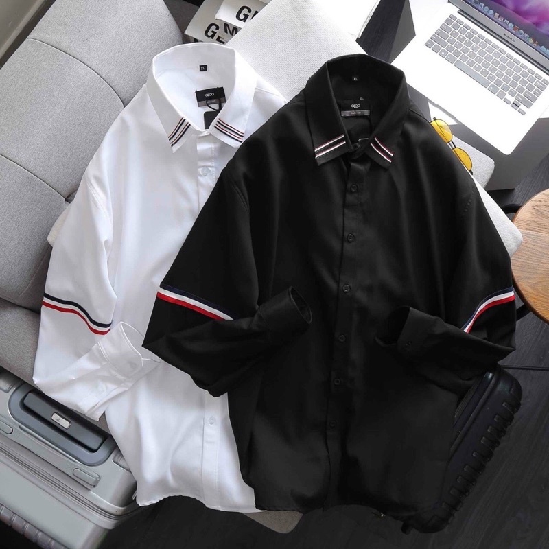 Áo sơ mi cách điệu BIGSIZE Maltrik, áo sơ mi kẻ viền chất lụa kate cao cấp mềm, thấm hút tốt size 80-130kg