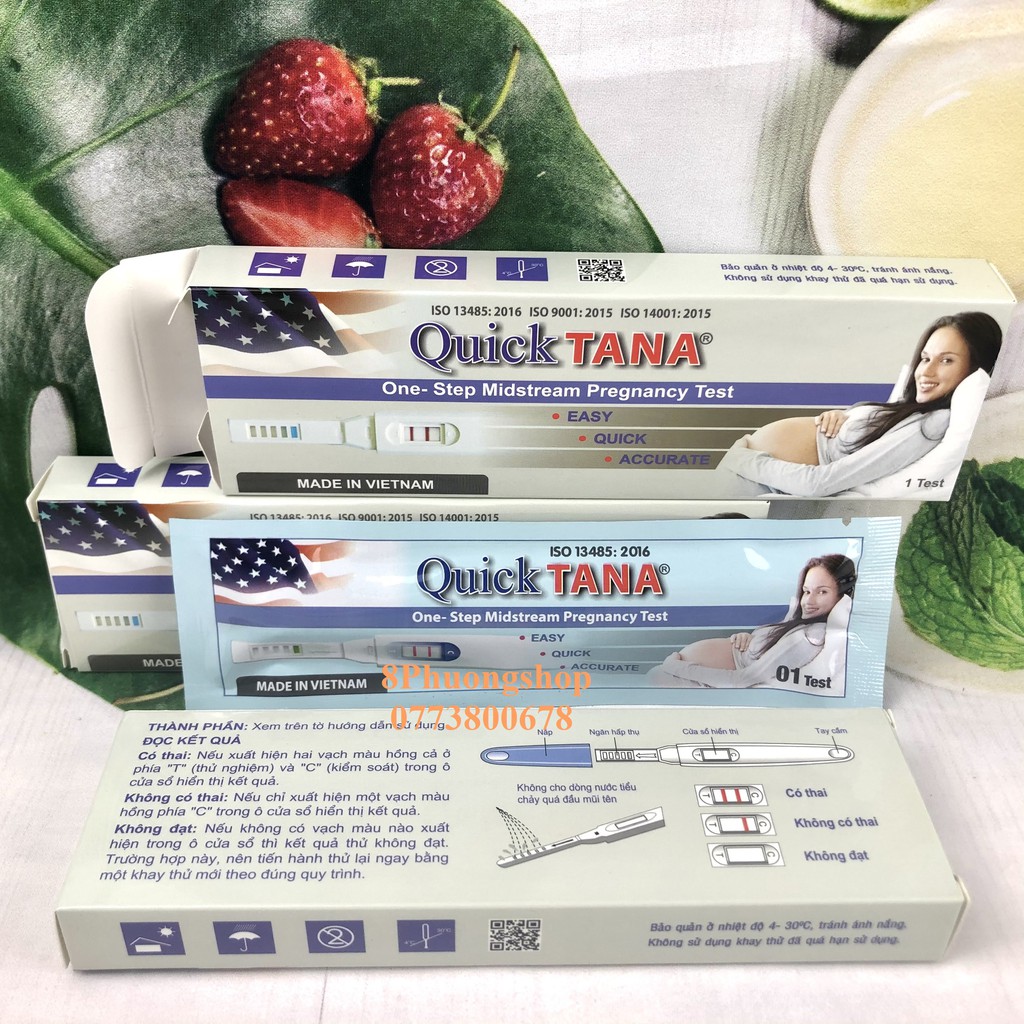 Dụng cụ phát hiện thai sớm QuickTana dạng bút - Bút thử thai QuickTana phát hiện thai cho kết quả chính xác ( 1 bút )