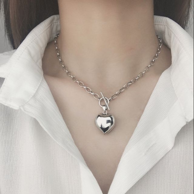 Dây chuyền mặt tim bạc 925 cao cấp