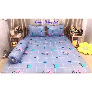 Bộ drap size 1m8x2m cotton thắng lợi 4 món chuẩn logo 100%