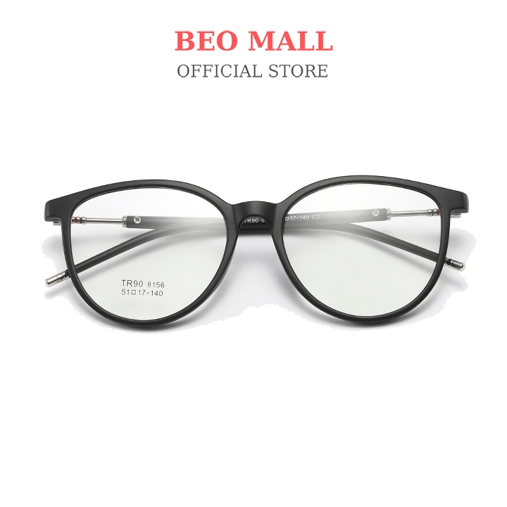 Gọng kính thời trang BEOMALL thiết kế siêu đẹp có thể lắp mắt cận chất liệu cao cấp và siêu bền 8156