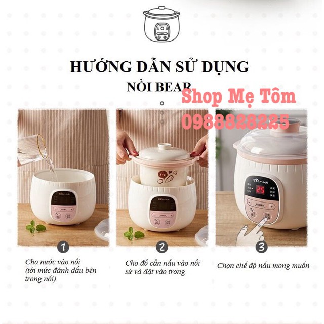 NỒI NẤU CHÁO, NINH, HẦM, HẤP CÁCH THUỶ 4 IN 1