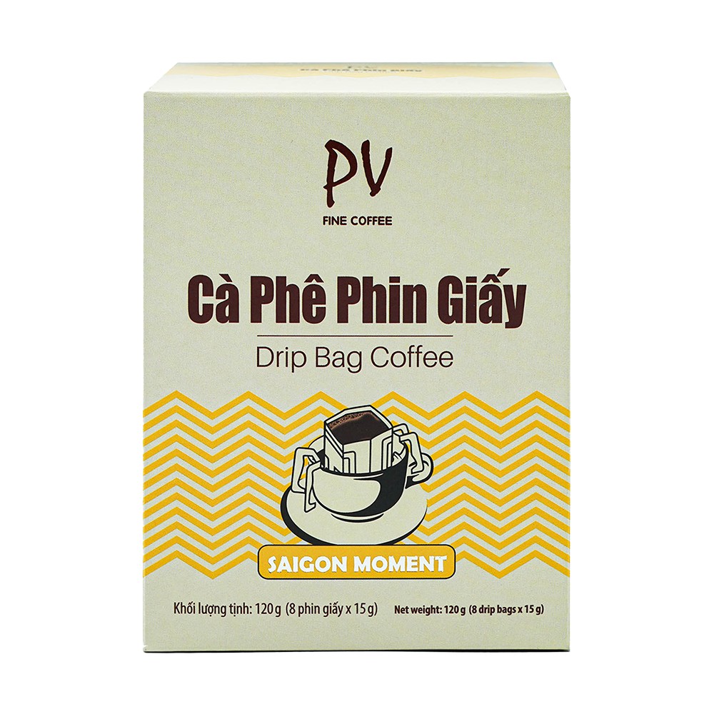 Cà Phê Phin Giấy - PV Fine Coffee Saigon Moment - 8 Phin/ Hộp - Phương Vy Coffee