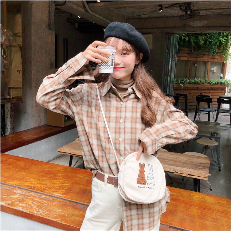 Túi đeo chéo nhỏ  Thỏ ĐÔi dễ thương  phong cách Hàn Quốc HOT HIT 2021 Teen Store TS868