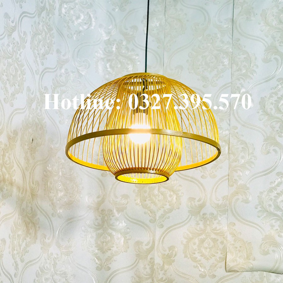 Đèn Tăm Chụp Quả - Mây Tre Đan