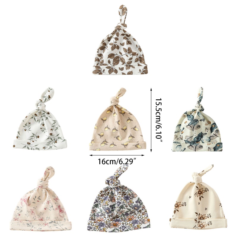 Mũ Trùm Đầu Bằng Cotton Mềm Mại In Họa Tiết Hoa Đáng Yêu Dành Cho Trẻ Sơ Sinh