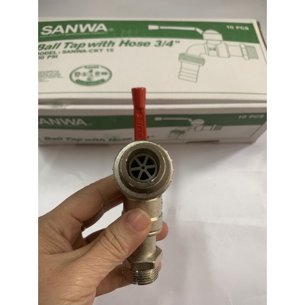 Vòi Sanwa mạ kẽm phi 27 - bảo hành đổi mới