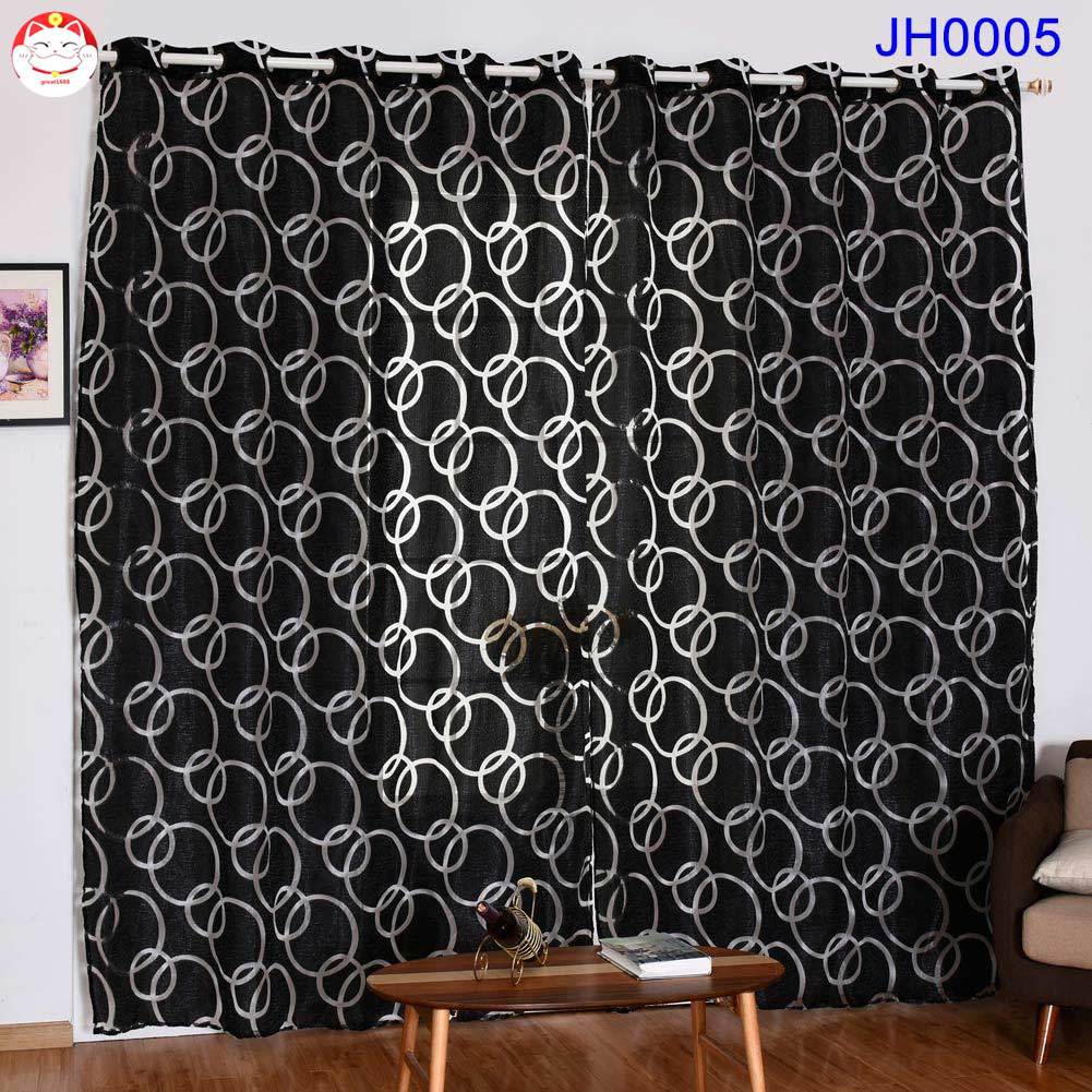 Rèm cửa sổ trang trí họa tiết hình bong bóng tròn từ polyester kích thước 100 x 200CM tiện dụng