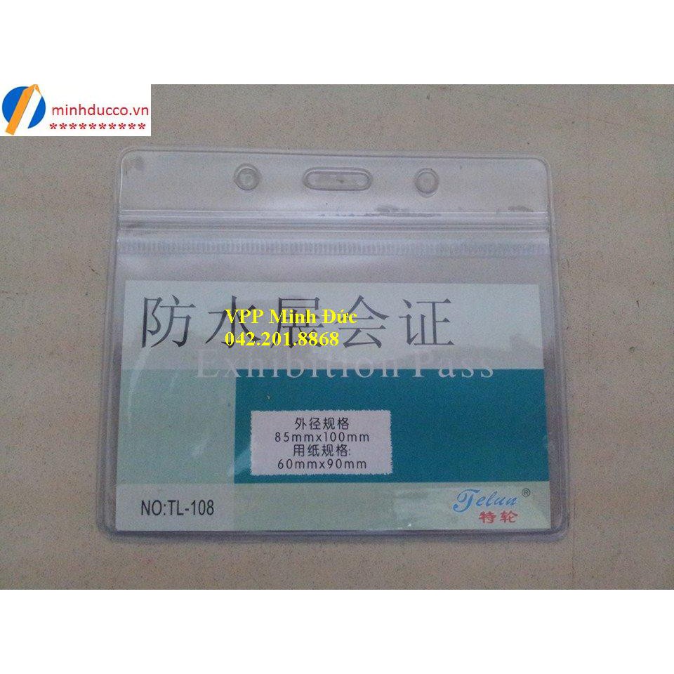 Bao đeo thẻ nhân viên nhựa NGANG TL108 KT 60x90mm