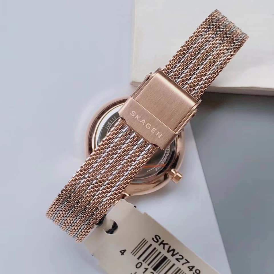 ĐỒNG HỒ NỮ SKAGEN ANITA SKW2749 DÂY MESH VÀNG HỒNG