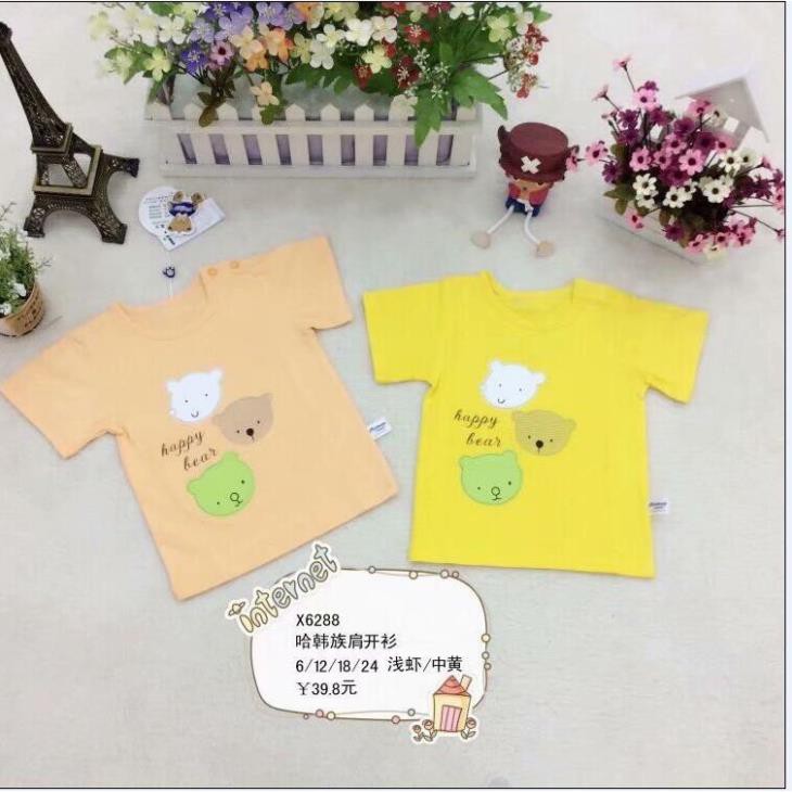 Quần áo trẻ em - Áo thun ngắn tay in hình những chú gấu xinh xắn - Áo thun cho trẻ em - Áo bé trai - Áo bé gái