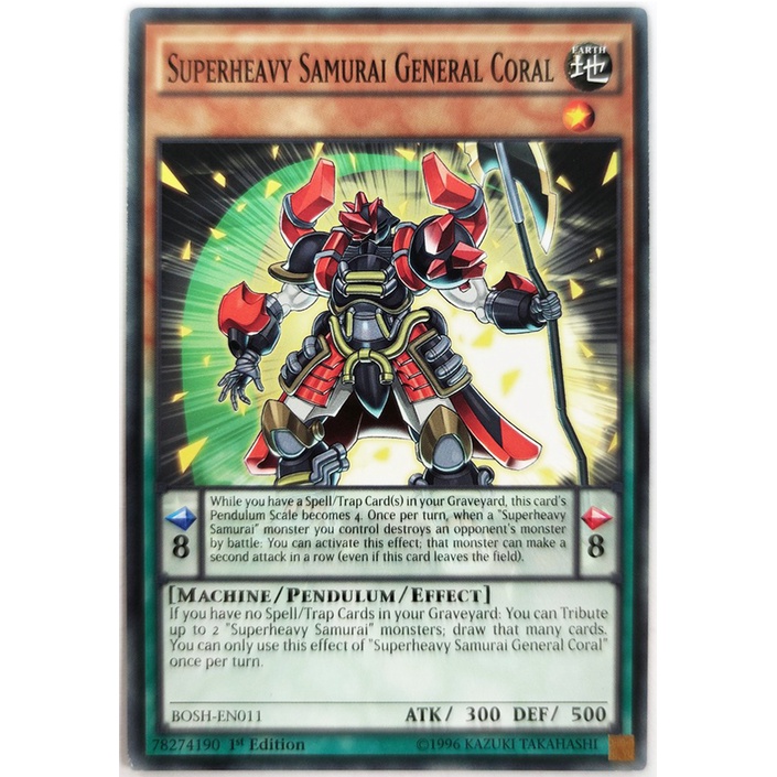 [Thẻ Yugioh] Superheavy Samurai General Coral |EN| Common (ARC-V)