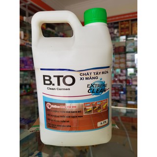 Chất tẩy rửa Xi Măng B.To Clean Cermen, Đánh bay Xi Măng trên gạch đỏ, gạch men, đá