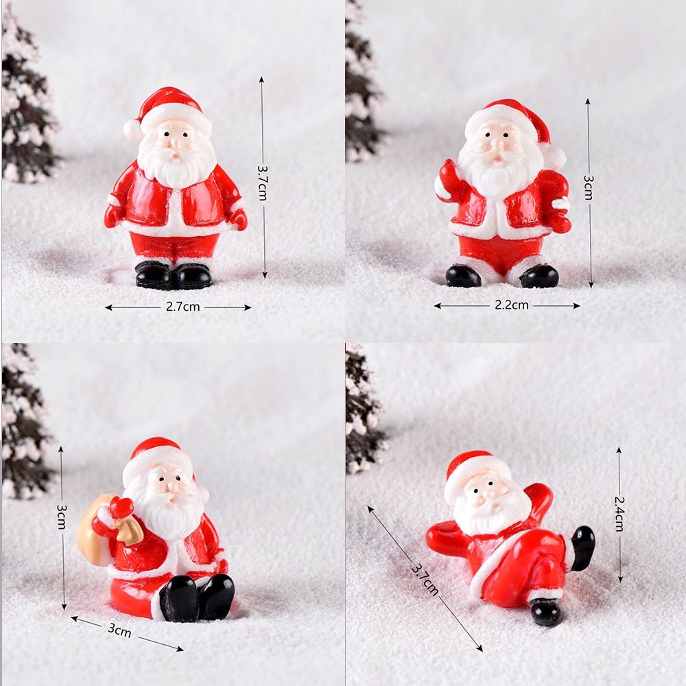 Ông Già Noel - Phụ kiện trang trí cho cây xanh để bàn làm việc, mô hình trang trí cho bể cá, tiểu cảnh
