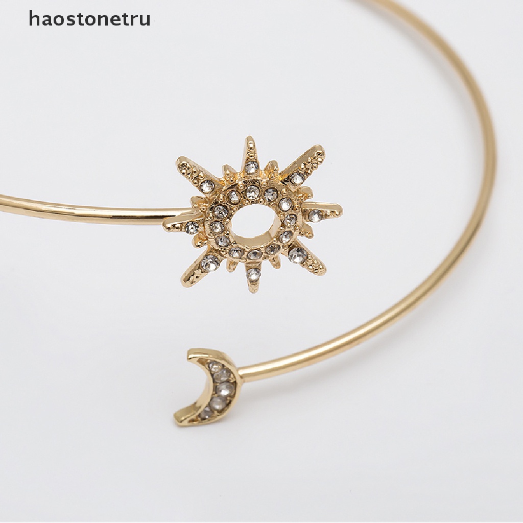 Ru Vòng Đeo Cánh Tay Trên Đính Đá Zircon Đơn Giản Hợp Thời Trang Hình Ngôi Sao Mặt Trăng n