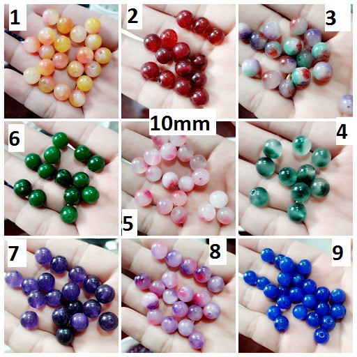 Đá phong thủy 10mm - 1.5k / hạt [ Đá Vân 10mm ]