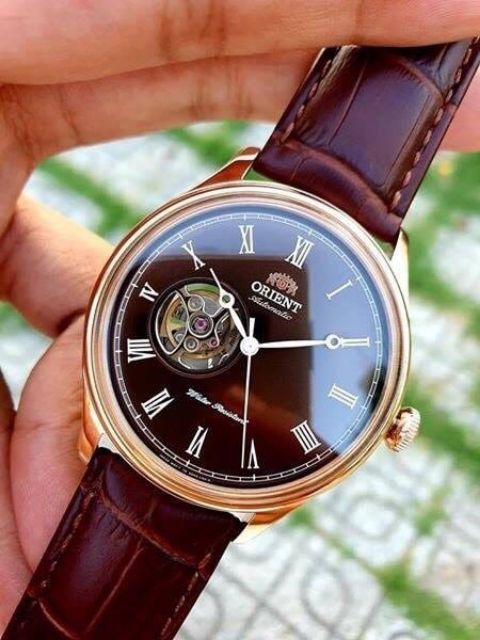 Đồng hồ nam Orient FAG00001T0 Automatic - kính khoáng cứng - dây da nâu - size 42mm thanh lịch