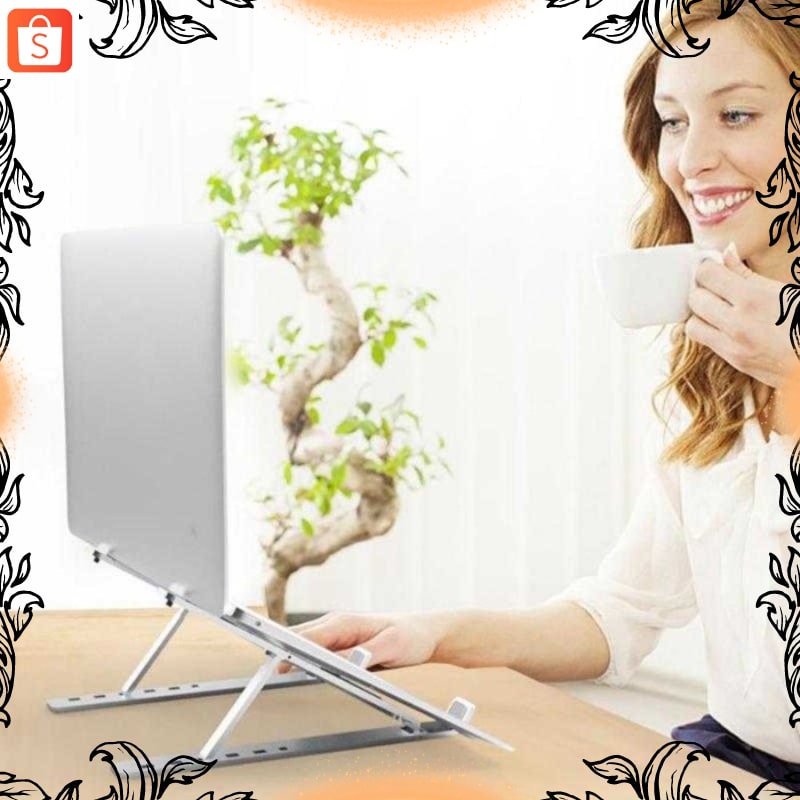Giá Đỡ Laptop Màu Bạc Có Thể Điều Chỉnh Cho Macbook Notebook Bookend | BigBuy360 - bigbuy360.vn