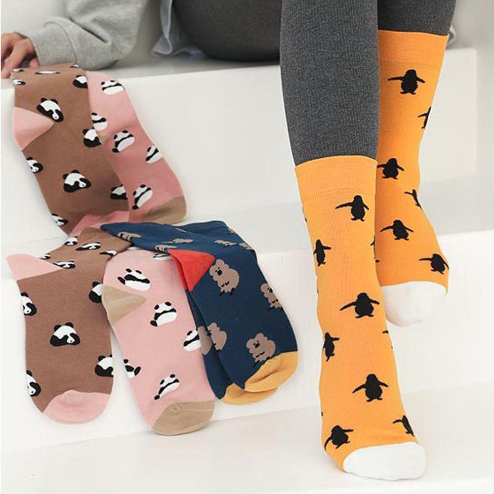 Vớ Cotton Mềm Mại Thoải Mái Họa Tiết Gấu Trúc / Chim Cánh Cụt Cho Thanh Thiếu Niên