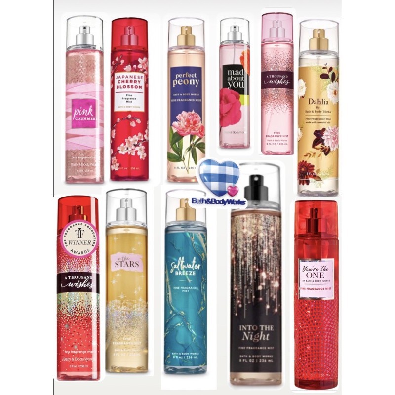 Xịt thơm toàn thân lưu hương Bath and Body Works 10ml - ver 11