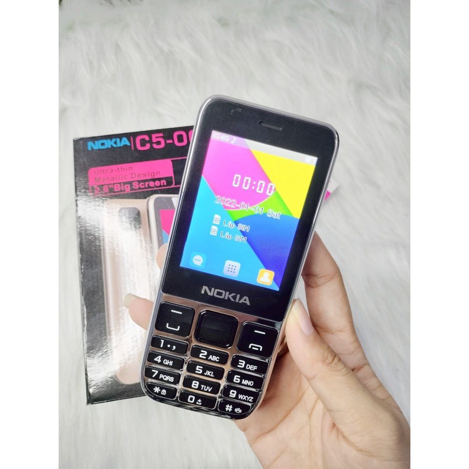 Điện thoại phổ thông 2 sim pin trâu Nokia C500  loa to màn hình bàn phím to cho người già giá rẻ