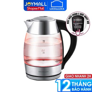 Ấm Điện Thủy Tinh Siêu Tốc Có Điều Chỉnh Nhiệt Độ Lock&Lock EJK341 (1.8L) - Hàng Chính Hãng, Bảo Hành 12 Tháng - JoyMall