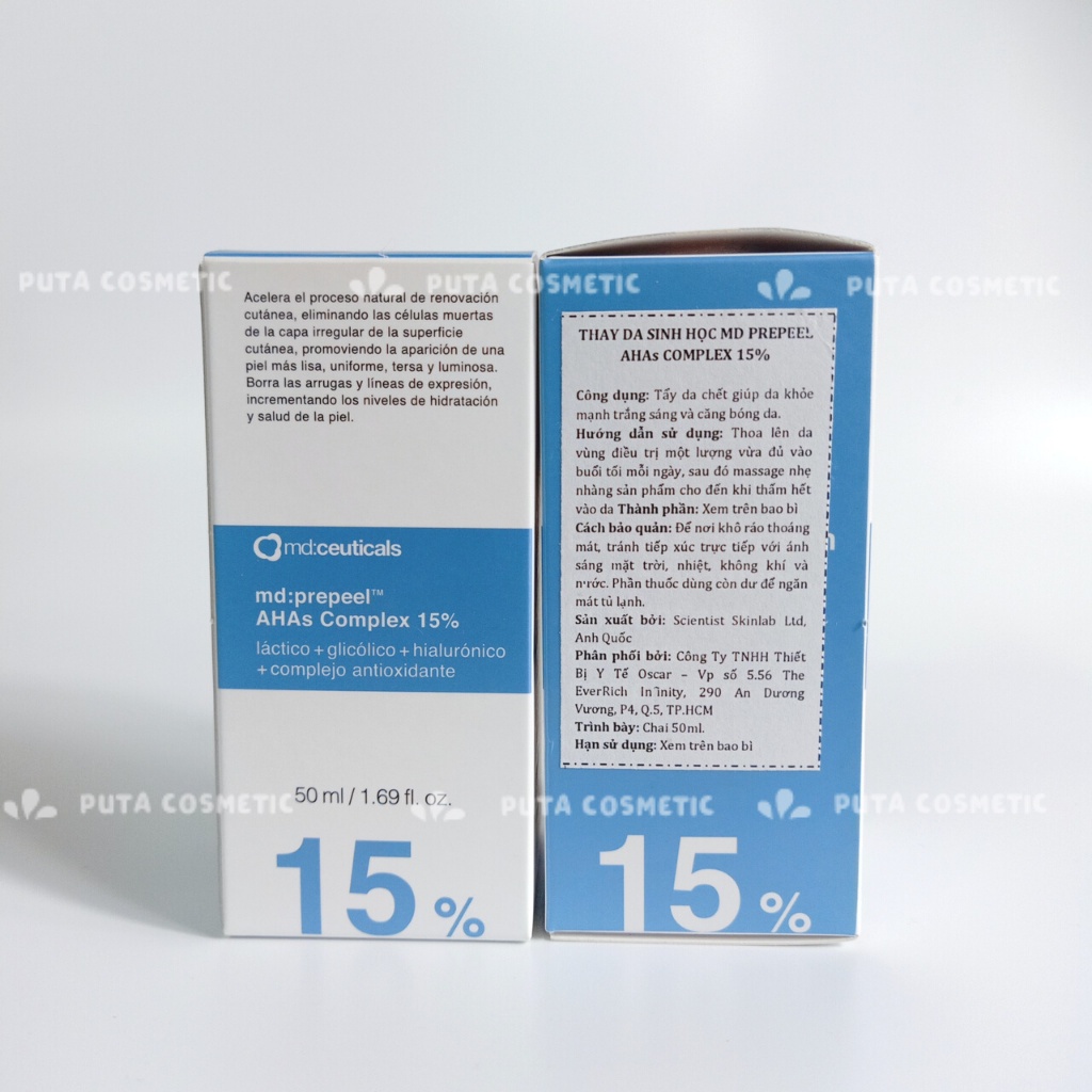 Peel sáng da căng bóng Md:ceuticals Md Prepeel AHAs Complex 15%