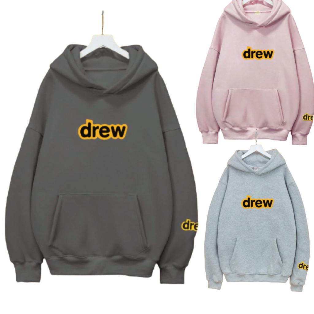 Áo Hoodie Drew Nam Nữ Unisex Chất Nỉ Bông Hàng Nhập Ngoại Dày Mịn Không Xù