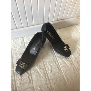Giầy công sở gót trụ, mũi vuông 7cm
