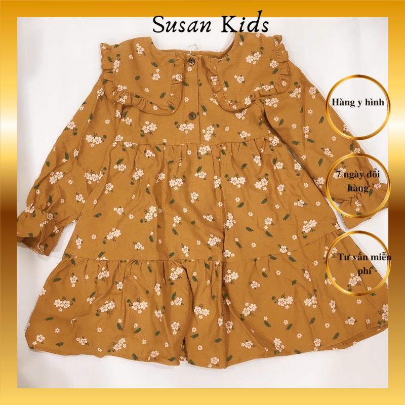 Váy nhung tăm cho bé gái