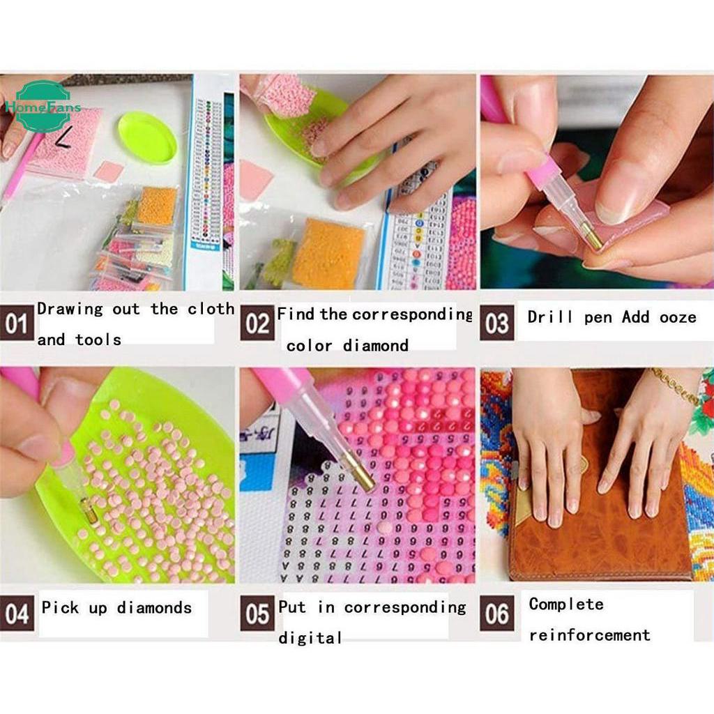 Bộ Dụng Cụ Làm Tranh Đính Đá 5D Họa Tiết Độc Đáo DIY Dùng Trang Trí