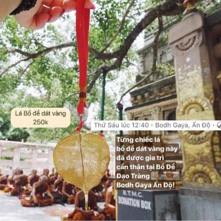 Lá Bồ Đề dát vàng - Ấn Độ - Lá nhỏ