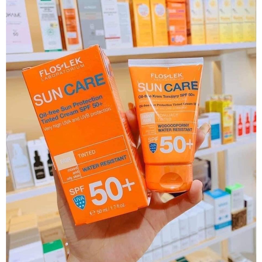 Kem chống nắng kiềm dầu Floslek Sun Care Oil Free Sun Protection Tinted Cream 50ml