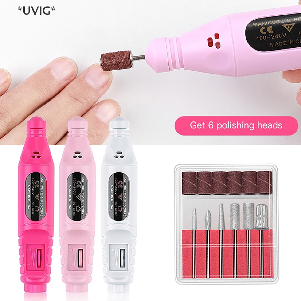 [[UVIG]] Electric Nail Drill Acrylic Nail Tools Professional Portable Electric File Kit [Hot Sell]