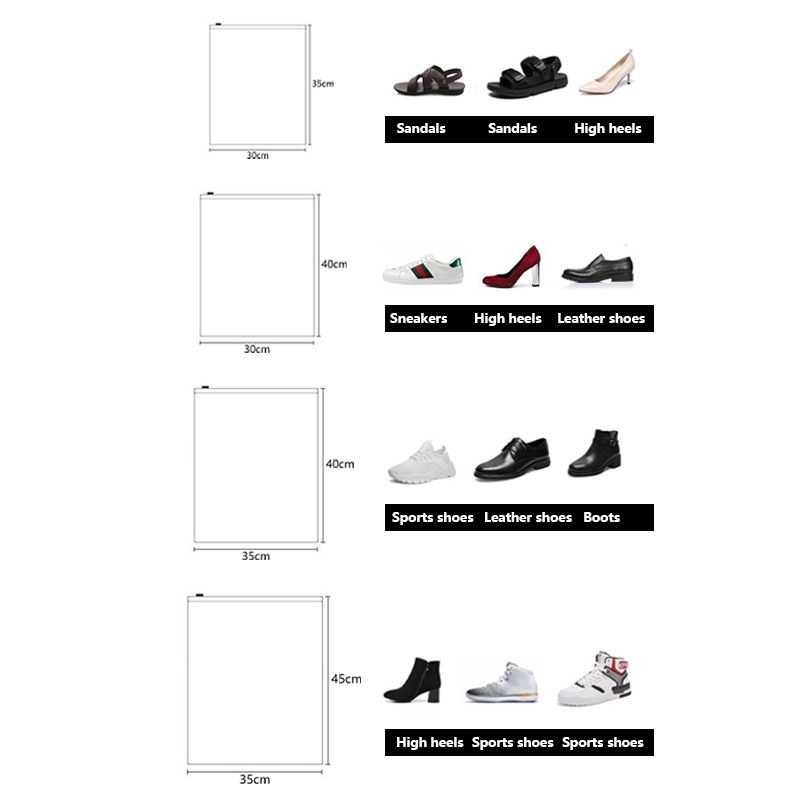 5pcs Túi zip khoá lụa mờ đựng quần áo, phụ kiện dẻo dai bền tiện dụng