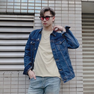 Khoác denim nam xanh đậm 931 rhodi