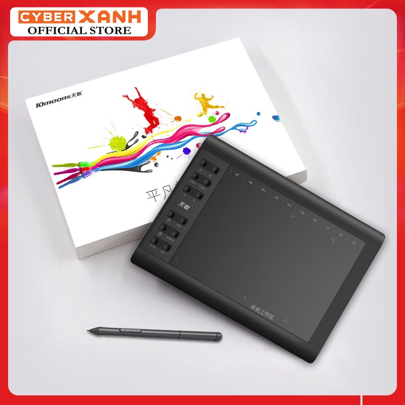 Bảng vẽ điện tử Tianmin G10 chính hãng giá rẻ dùng để dậy học online 8192 cấp độ lực, độ nhạy cao, độ trễ thấp