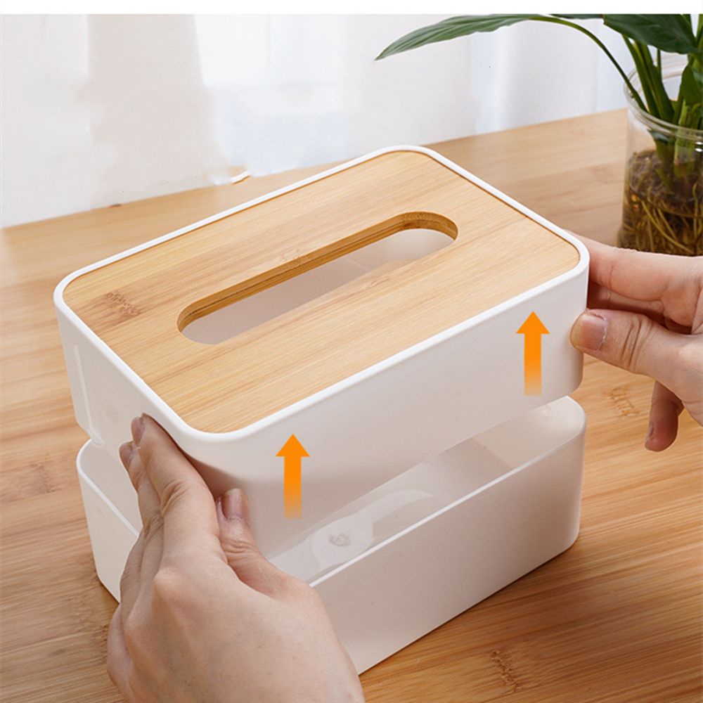 Hộp đựng khăn giấy / Hộp đựng khăn giấy và tăm xỉa răng bằng gỗ đa năng tiện dụng