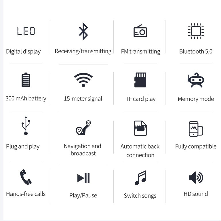 Thiết Bị Nhận Tín Hiệu Bluetooth 5.0 Không Dây Có Giắc Cắm 3.5MM Hỗ Trợ Gọi Rảnh Tay Cho Loa / TV / Xe Hơi