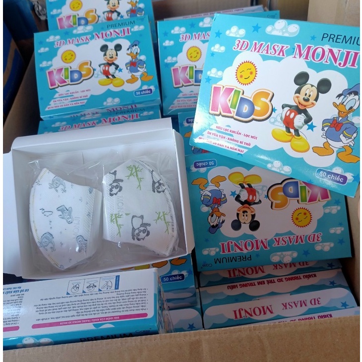 Hộp 50 chiếc khẩu trang 3D mask trẻ em