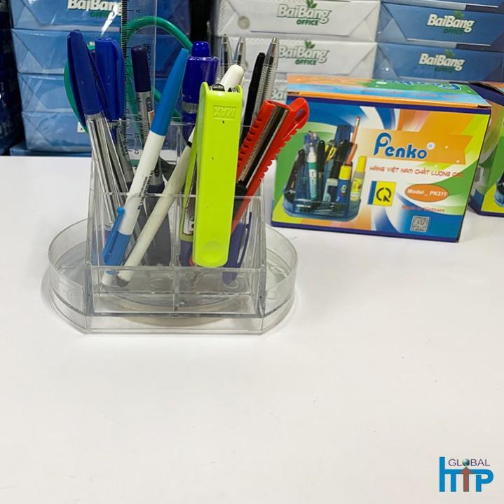 Hộp cắm bút tháp xoay nhiều ngăn Penko PK 311 - Vpp HTP Toàn Cầu.