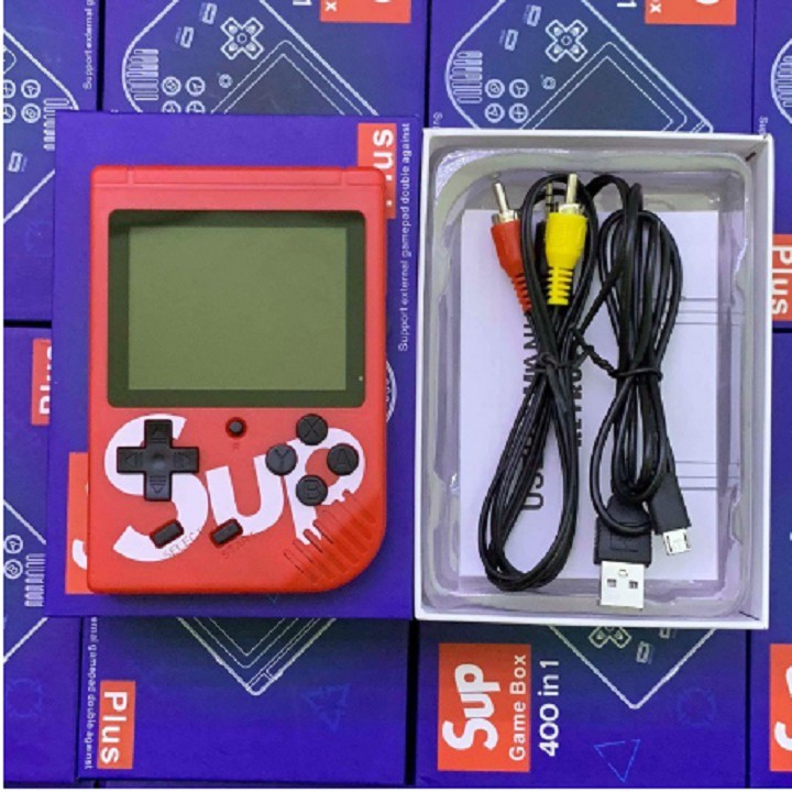 MÁY CHƠI GAME 4 NÚT CẦM TAY SUP GAME BOX 400 IN 1 PLUS